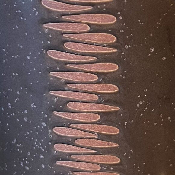 Vintage Pfaltzgraff MATIKA SHALE Incised Stoneware Mug in Brown w/Speckles - Picture 8 of 11